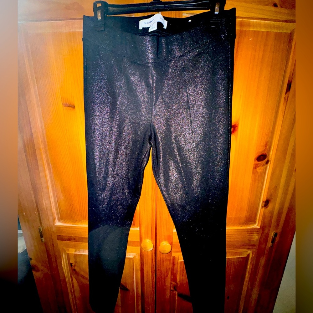 Old Navy Stevie Black Shimmer Leggings NWOT size meduim